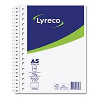 Lyreco college notebook A5+ ruled 80 pages 17 perforations