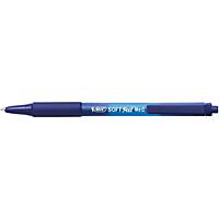 BIC Soft Feel Retractable Ballpoint pens Med Point (1.0 mm) Blue, Box of 12
