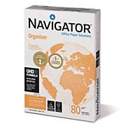 Papel furos Navigator - A4 - 80 g/m2 - Caixa de 5 resmas 500 folhas