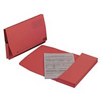 Elba Full Flap Foolscap Document Wallet Red - Box of 50