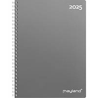 Kalender Mayland 2000 00, uge, 2025, A5, pp-plast, grå