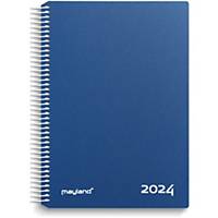 Kalender Mayland 2180 20, dag/time, 2024, 16,8 x 23,5 cm, blå