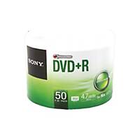 SONY DVD+R 120 MIN 4.7GB 16X SPINDLE BOX OF 50