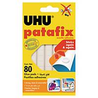 Pads adhésifs UHU Patafix, blancs, utilisation intérieure, les 80 pièces