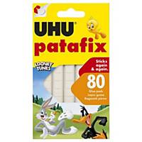 Lepiace plastelínové štvorčeky UHU Patafix, biele, 80 ks