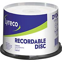 Lyreco Dvd+r, 4.7 GB, spindle, pak van 50