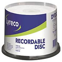 리레코 LYRECO DVD-R 스핀들 120min 4.7GB 16x 50개입