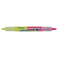 Pilot Begreen twin text marker, with liquid ink, yellow/pink, per piece