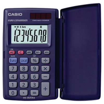 CASIO HS-8VER POCKET CALCULATOR - 8 DIGIT DISPLAY