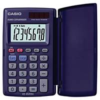 Casio HS-8VER calculatrice de poche avec rabat bleue - 8 chiffres