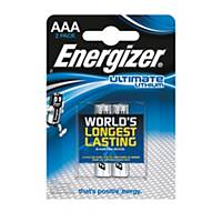 Energizer Ultimate Lithium Batterien, AAA/LR3, Lithium, Packung mit 2 Stück