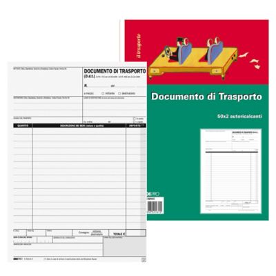 EDIPRO Blocco documento di trasporto, 22,5 x 29,7 cm, Carta