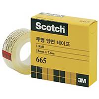 3M 665 DOUBLE SIDED TAPE 18X7.6 W/DISPENSER
