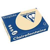 Barevný papír Clairefontaine Trophée, A4, 80 g/m², béžový
