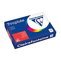 Clairefontaine Trophée 8175 coloured paper A4 80g coral red - pack of 500 sheets