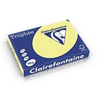 Clairefontaine Trophée 1890 gekleurd A3 papier, 80 g, citroengeel, per 500 vel