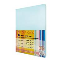 SB COLOURED CARDBOARD A4 180G - BLUE - PACK OF 200 SHEETS