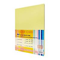 SB COLOURED CARDBOARD A4 180G - YELLOW - PACK OF 200 SHEETS