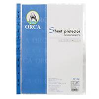ORCA Punched Pocket A4 11 Hole 50 mi Blue - Pack of 20