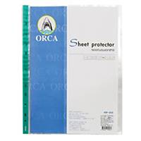 ORCA Punched Pocket A4 11 Hole 50 mi Green - Pack of 20