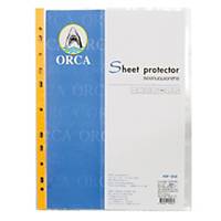 ORCA Punched Pocket A4 11 Hole 50 mi Yellow - Pack of 20