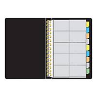 BINDERMAX W-30981 Business Card Book for 500 Cards A4 Black