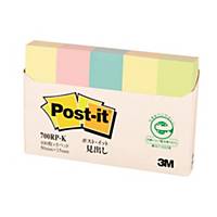 Post-it 700RP-K Recycled Page Marker Pastel 5/8 inch x 2 inch