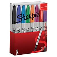 Sharpie Permanent Markers Fine Asst - Pack Of 8