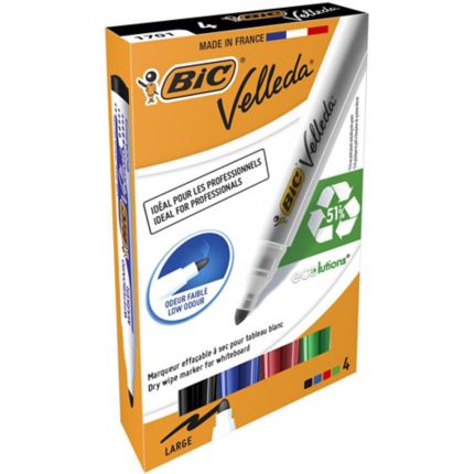 BIC Velleda Pocket Whiteboard Pens Large Bullet Nib -Assorted