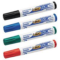 Bic Whiteboard Markers Bullet Tip Assorted Colours - Pack Of 4