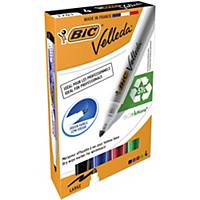 BIC Velleda 1701 ECOlutions Whiteboard Pens Med Bullet Tip- Ast Colours, PK 4
