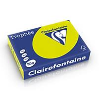 Clairefontaine Trophée 2975 gekleurd A4 papier, 80 g, fluo groen, per 500 vel