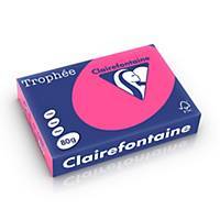 Trophee Paper A4 80gsm Fluorescent Pink - 1 Ream of 500 Sheets