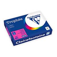 Clairefontaine színes papír, Trophée, A4, 80 g/m², neonrózsaszín