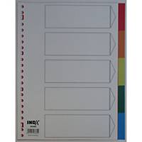 IndX neutral dividers 5 tabs PP 23-holes