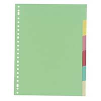 IndX neutral dividers 6 tabs cardboard 23-holes