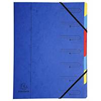 Trieur Exacompta à 7 compartiments, A4, carton 400 g, bleu, le trieur