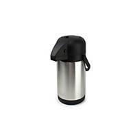 Double walled stainless steel thermos with pump 2.2L