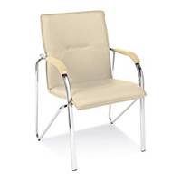 Konferenční židle Samba chrome - stohovatelná (max. 4 ks), béžová