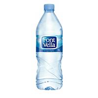 Água Font Vella - 1 L - Pacote de 15 garrafas