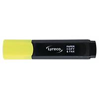 Highlighter Lyreco, angled tip, line width 1-5 mm, yellow