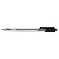 Wiz Retractable Ball Point Black Stick Pens 0.7mm Line Width - Box of 50