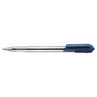 LYRECO BUDGET RETRACTABLE BALL POINT BLU STICK PENS 0.7MM LINE WIDTH - BOX OF 50