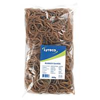 LYRECO RUBBER BANDS 2MM X 60MM - 500G BOX
