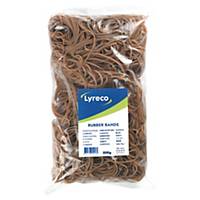 Lyreco rubber bands, 80 x 2 mm, natural-coloured, 500 g