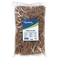 Lyreco rubber bands, 120 x 2 mm, natural-coloured, 500 g