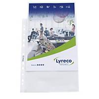 Lyreco Glass Clear A4 Punched Pockets 80 Microns - Pack of 100