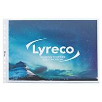 LYRECO A3 MULTI-PUNCHED LANDSCAPE PLASTIC POCKETS 80 MICRONS - PACK OF 10