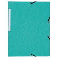 Lyreco 3-flap folder cardboard 355g green - pack of 10