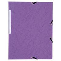 Lyreco 3-flap folder cardboard 355g purple - pack of 10